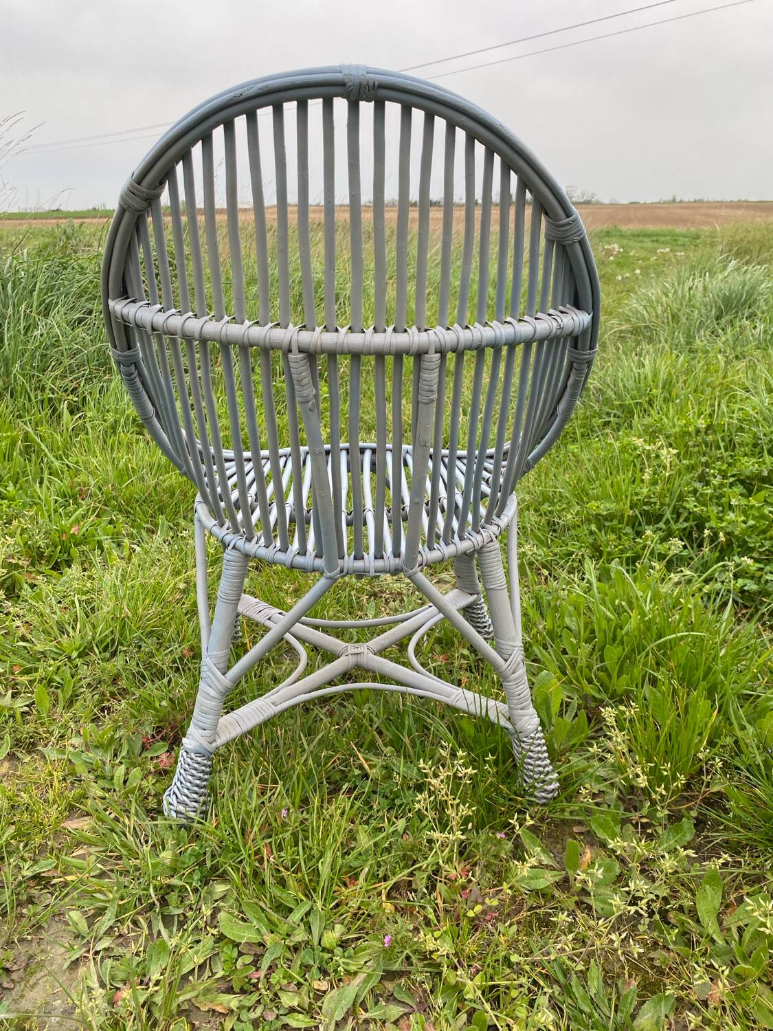 Rattan armchair