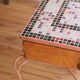 Small side table in wrought iron and mosaic, 1950s-60s.
