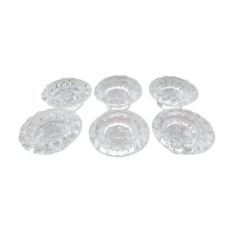 Set of glass candle holders