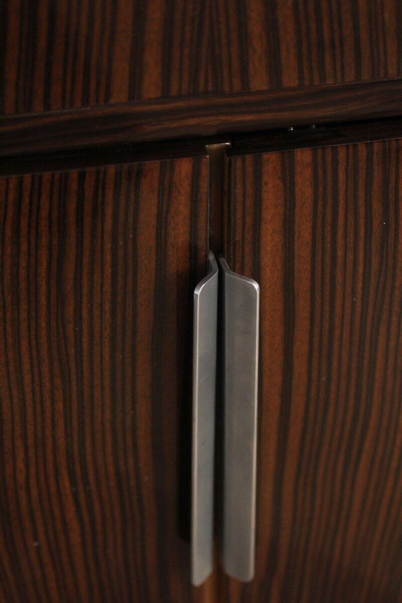 Small Art Deco Bar Cabinet, Macassar Veneer, France, circa 1930