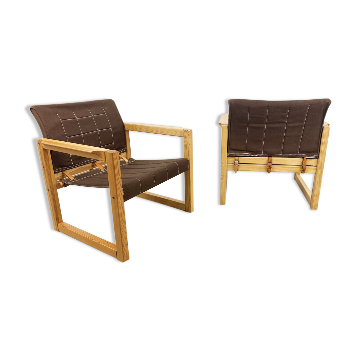 Pair of Diana armchairs designed by Karin Mobring for Ikea, 1980s