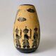 Vintage ceramic art studio vase Dona Saigon Vietnam 1970s