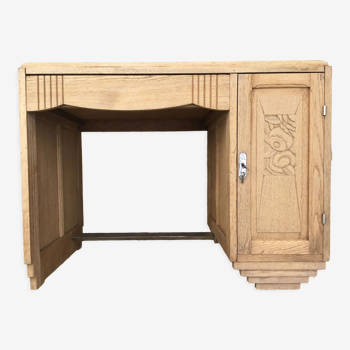 1940s oak desk pickled