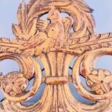 Louis XVI style giltwood pediment mirror