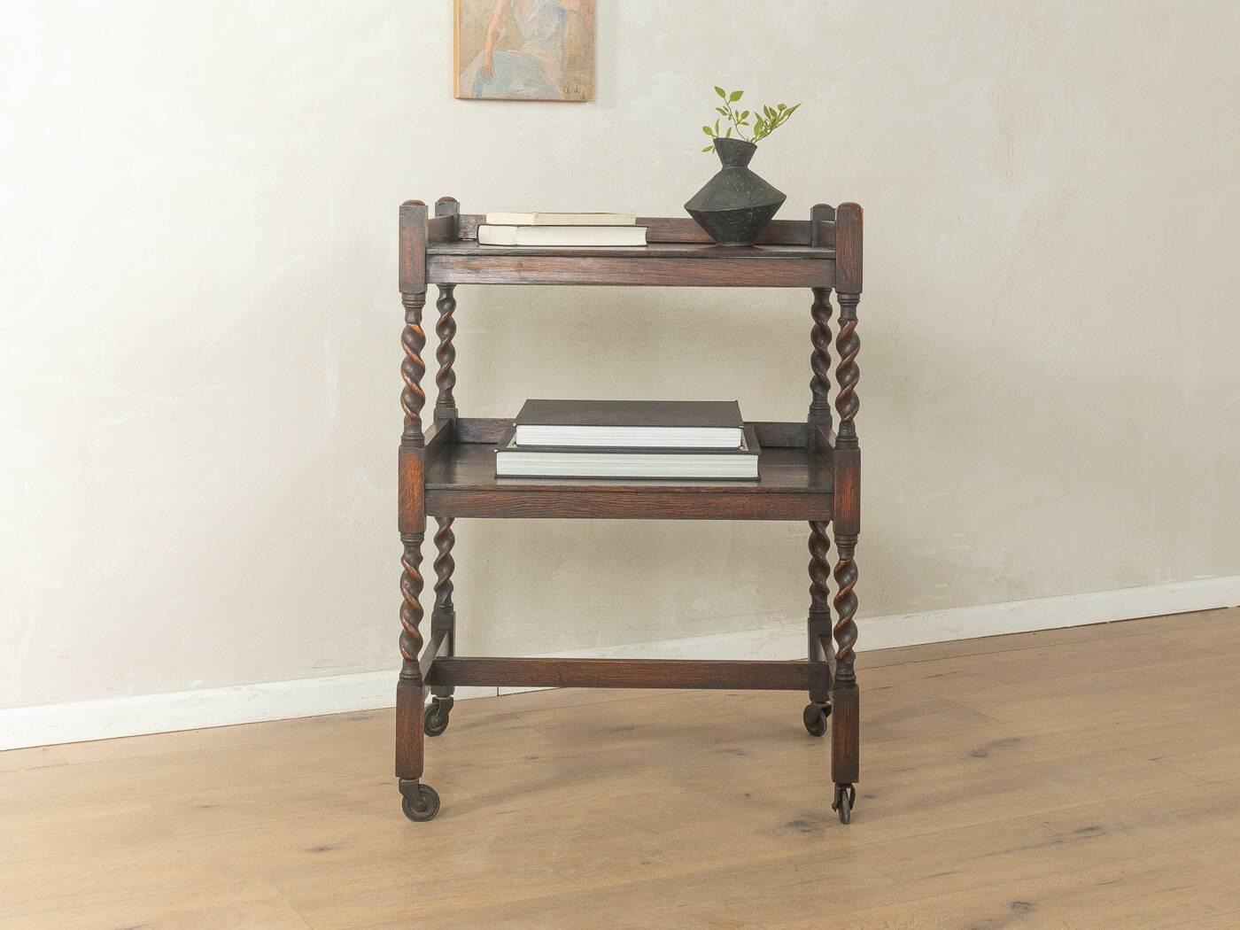 Wonderful tea trolley in Jacobethan style from the 1920s