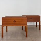 Scandinavian Teak Nightstands by Kai Kristiansen for Aksel Kjersgaard, Denmark, 1960s, Set of 2