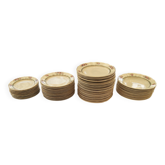 Digoin Sarregumines ensemble set de plats, assiettes et café