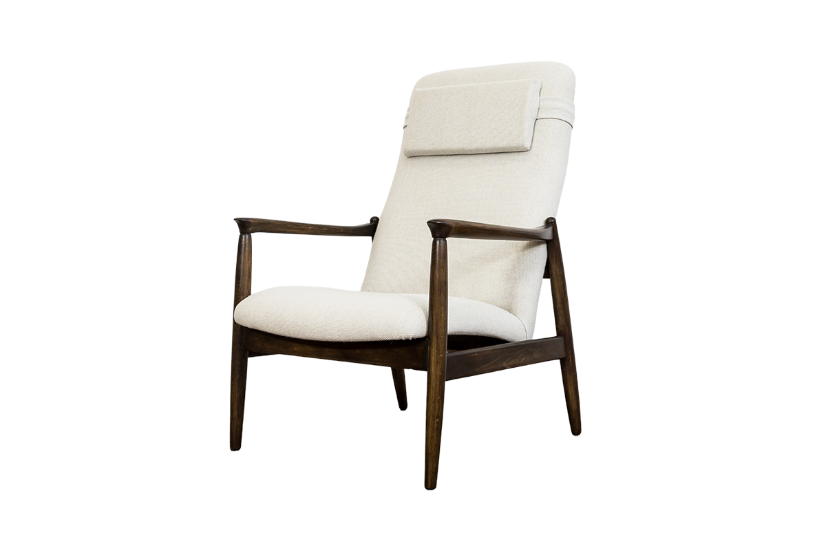 Fauteuil GFM de style mid-century par E. Homa en tissu Kvadrat, années 1960
