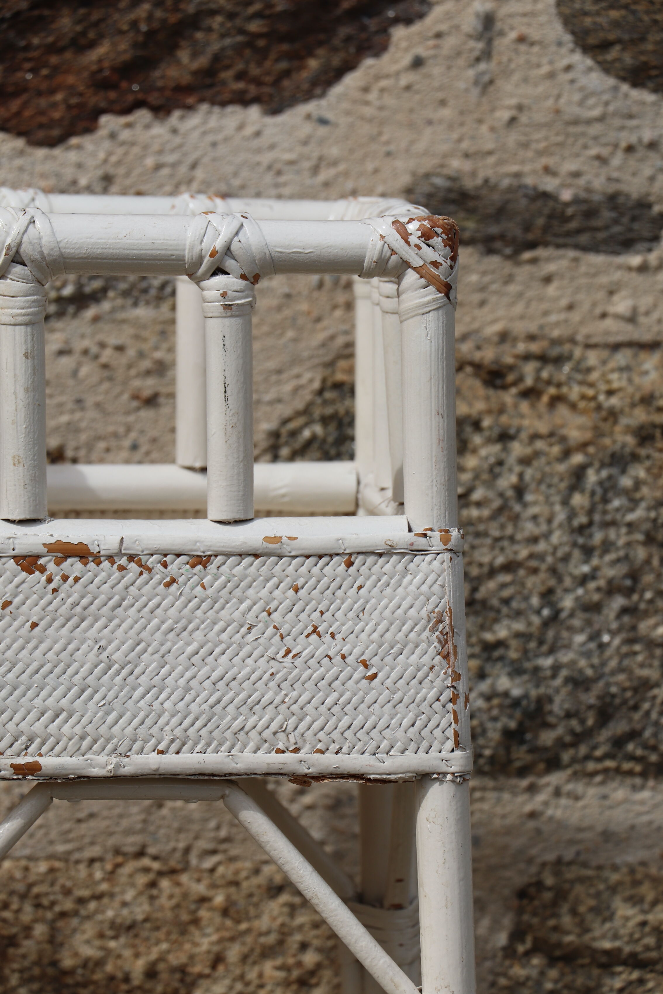 Rattan and wicker planter, 20th century