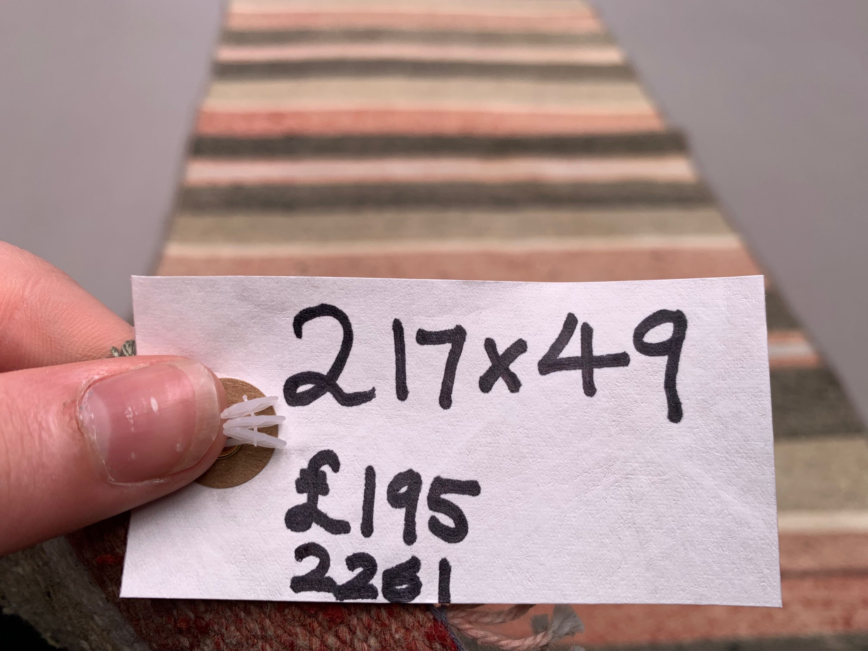 Old Turkish narrow Kilim Runner 217x49 cm shabby chic, vintage kelim