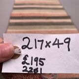 Old Turkish narrow Kilim Runner 217x49 cm shabby chic, vintage kelim