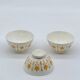 Trio of old Sarreguemines vintage ceramic bowls