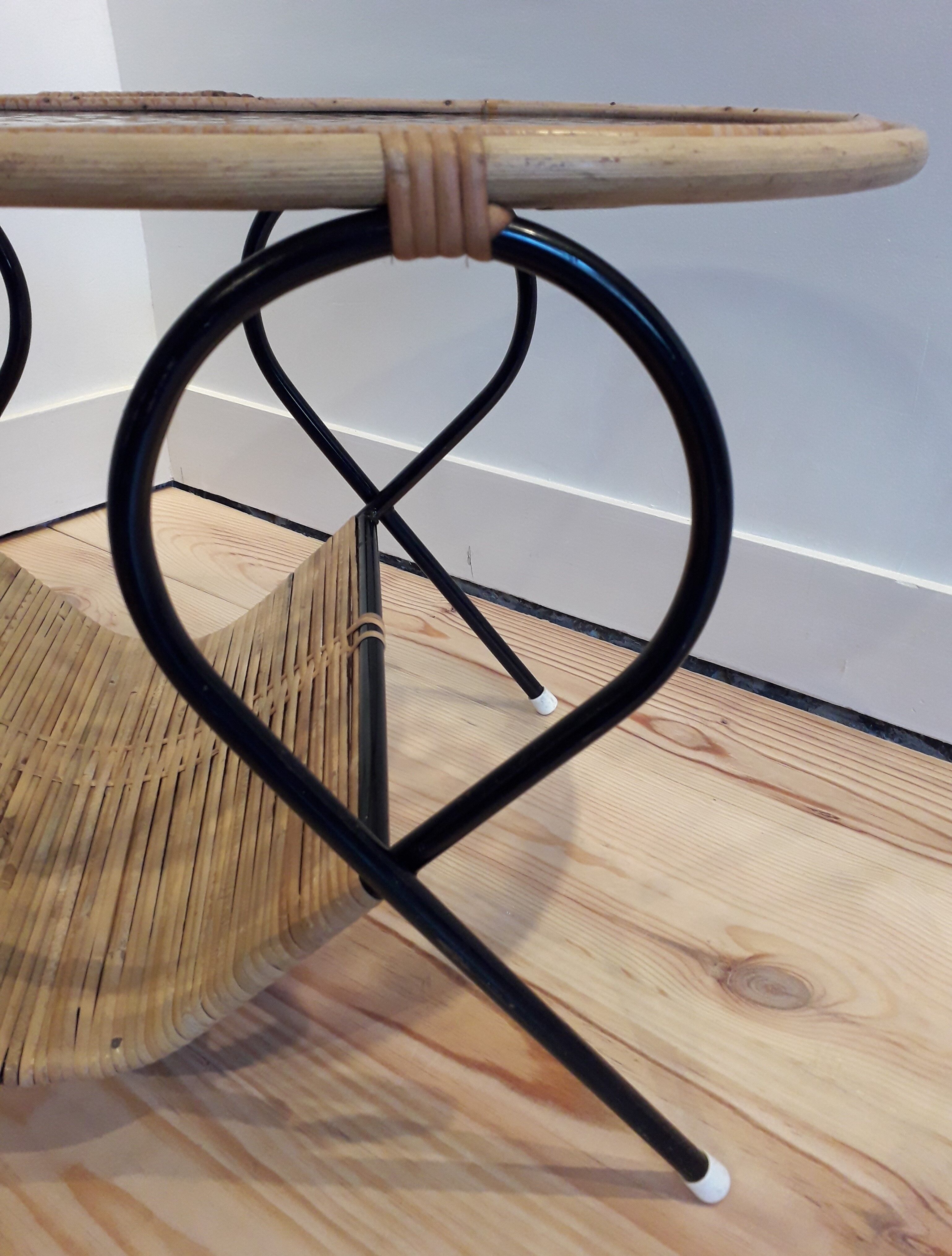 Table basse rotin