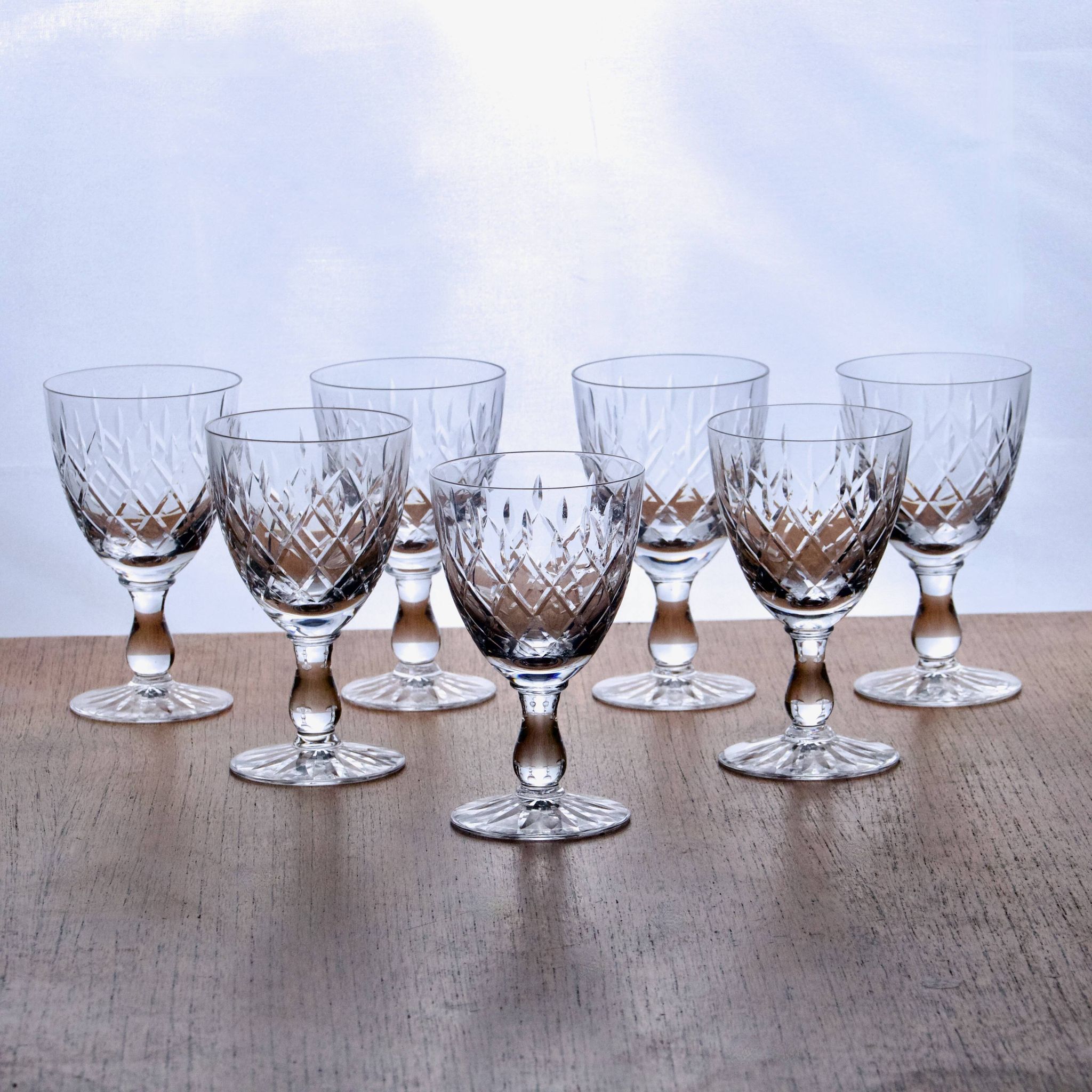 8 verres à vin ancien en cristal maison Orrefors collection Karolina