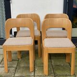 Set of 4 Brutalist Dining Chairs