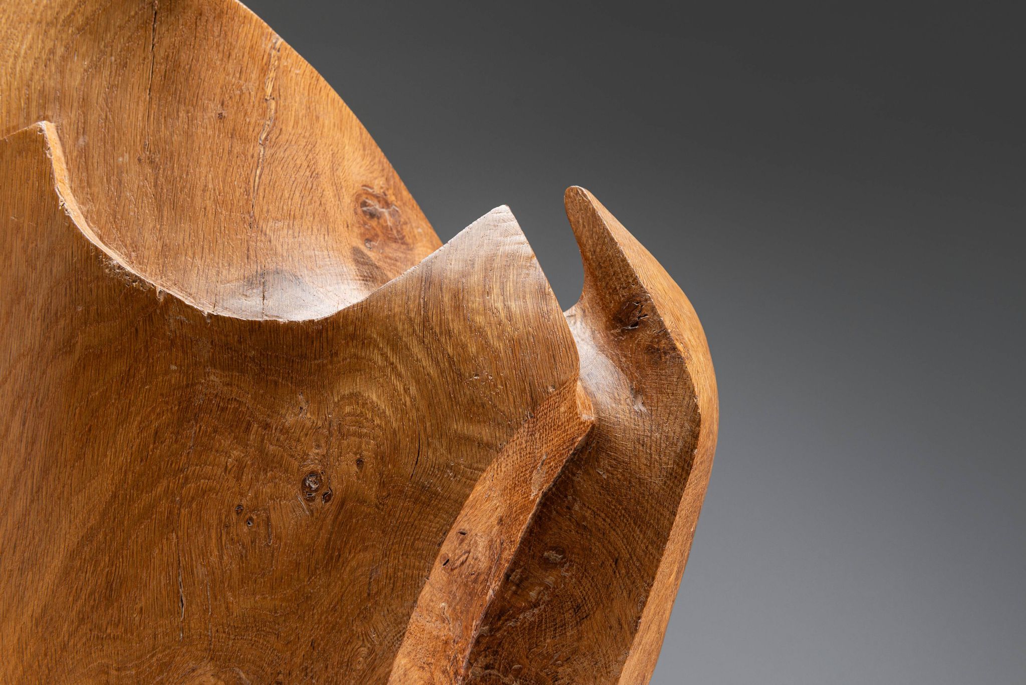 Sculptural form in solid elm
