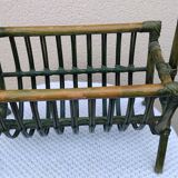 Vintage rattan magazine rack