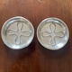 Christofle silver metal underbottle duet