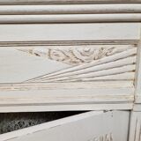 Art Deco wardrobe revisited Shabby chic style with two rattan canning doors