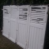 Shutters 4 leaves H148xW245cm (2) antique oak louvres pair 2