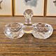 Double salt cellar Baccarat in signed crystal model.