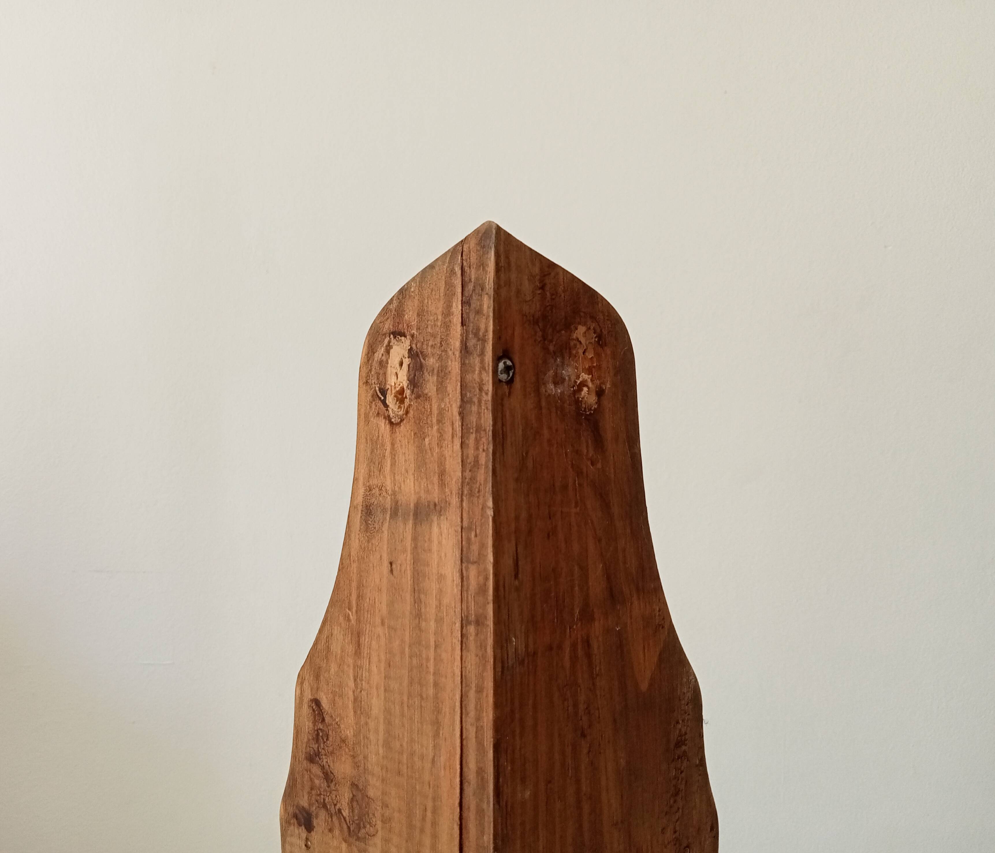 Antique wooden corner wall shelf