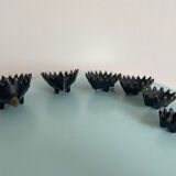 Set of 6 stackable bronze hedgehogs — Walter Bosse, 1920s