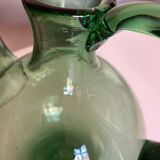 Empoli blown glass bottle Italian work 1960