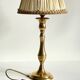 Solid brass lamp and antique lampshade