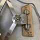 Industrial accordion wall lamp chrome metal