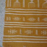 Yellow and white berber kilim 110x200cm