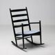 Black beech rocking chair by Niels Eilersen, Denmark, 1960s