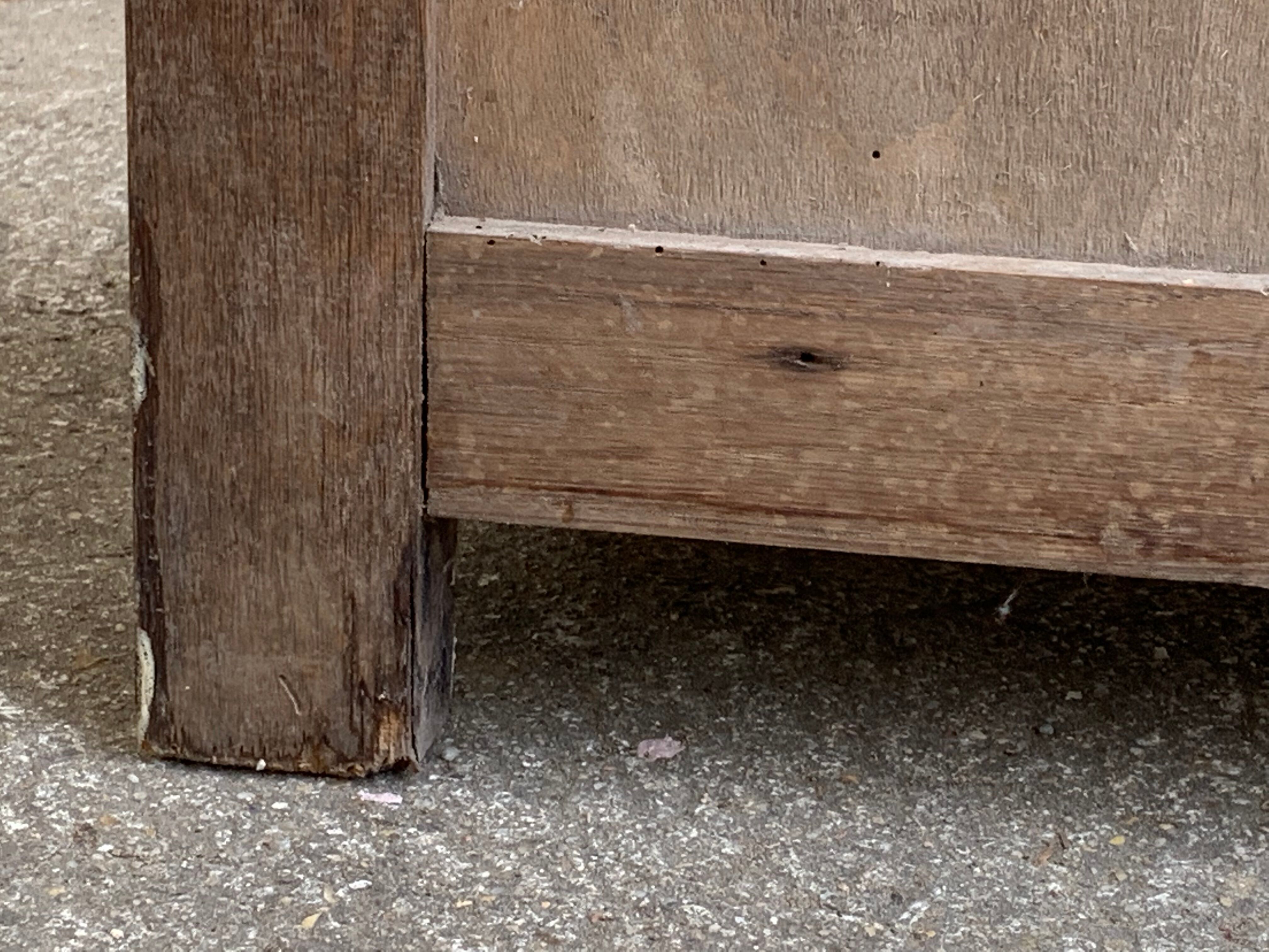 Buffet parisien vitré 1920 bois brut massif