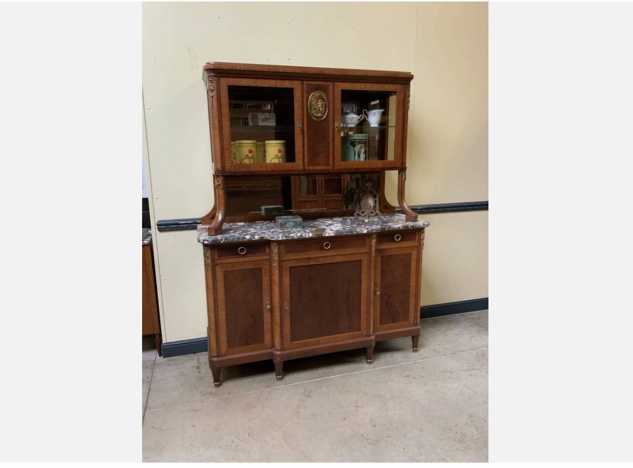 Antique Art Nouveau sideboard, display cabinet, sideboard - Bronze