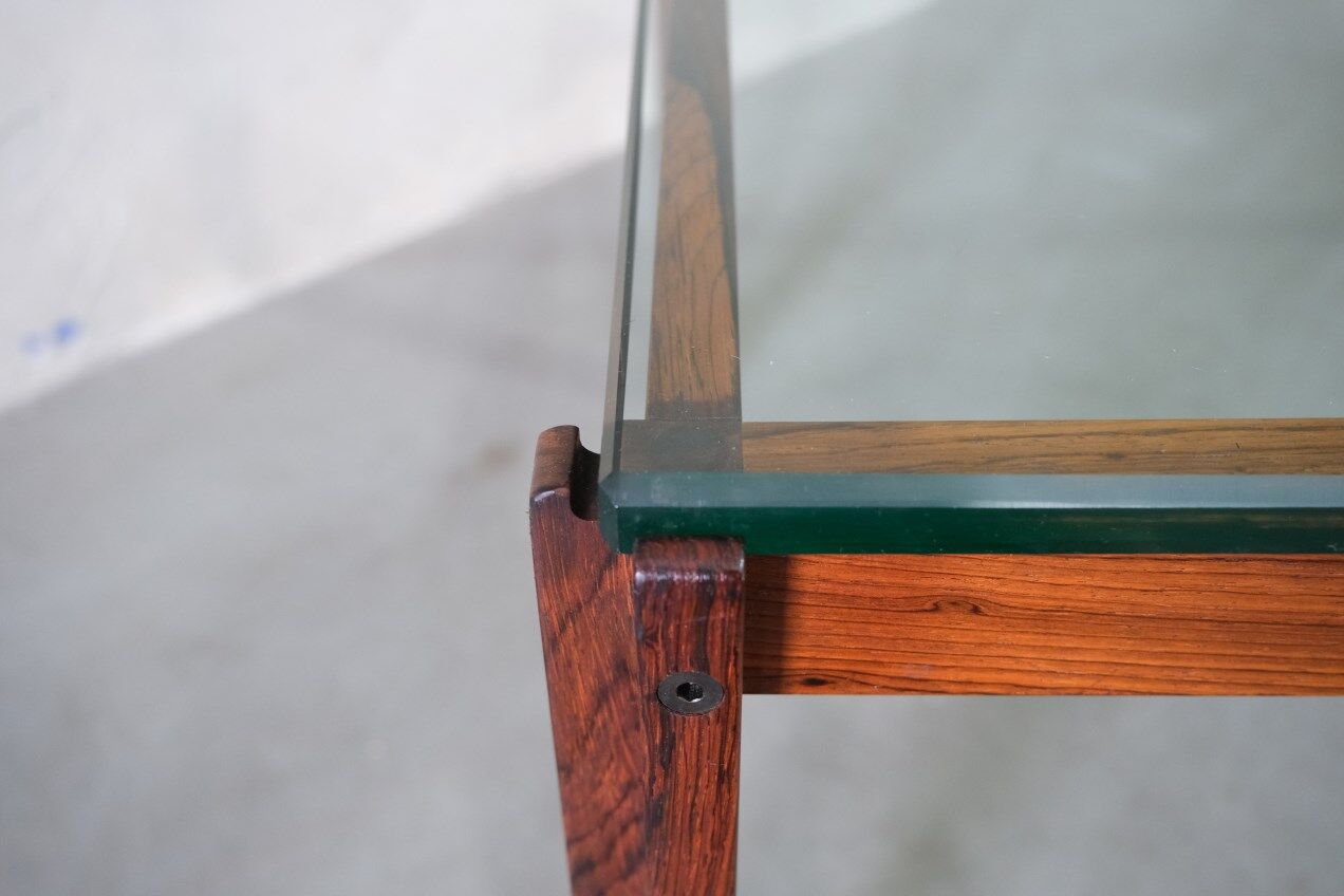 Danish Minimalist Rosewood Coffee Table, 1960s