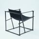 Radboud van Beekum black postmodern cube chair fm62, The Netherlands, 1981