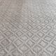 White cotton bedspread - sofa throw with geometric patterns