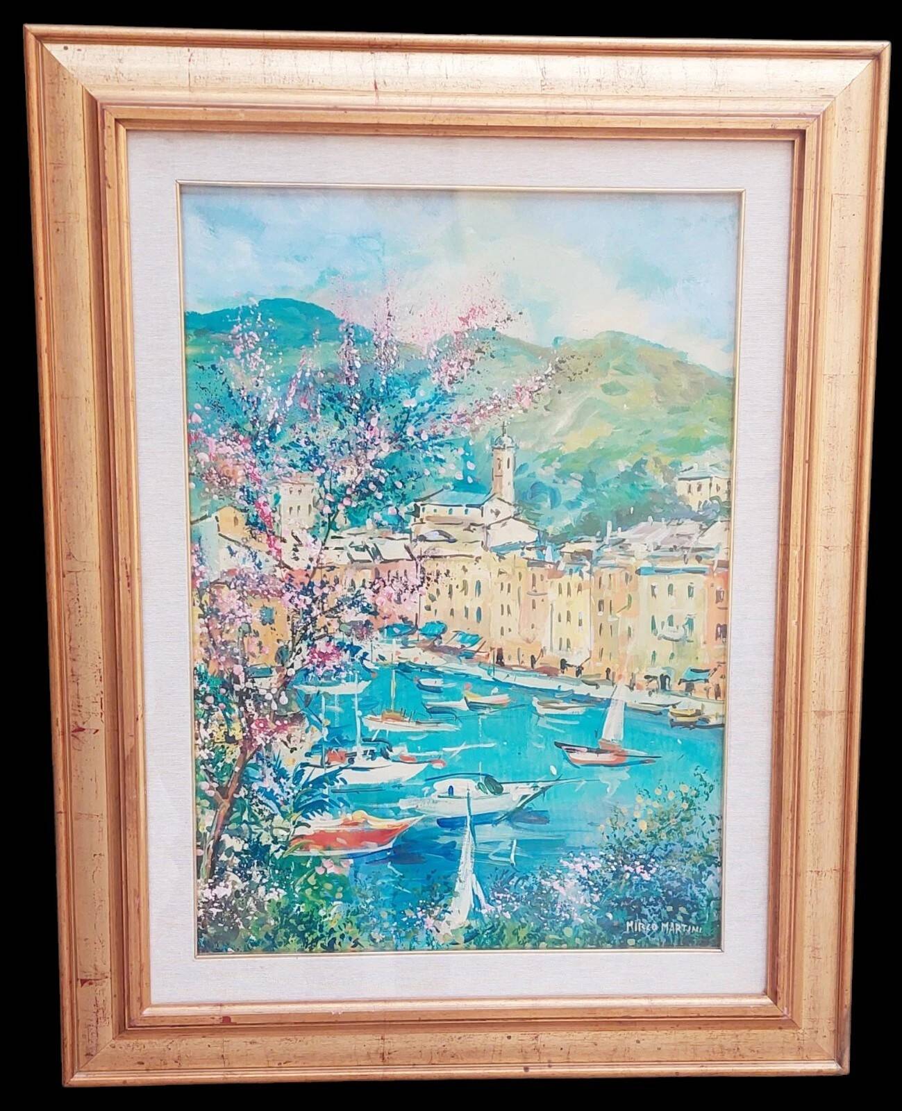 PORTOFINO TABLEAU HUILE SUR TOILE MIRCO MARTINI 70×50