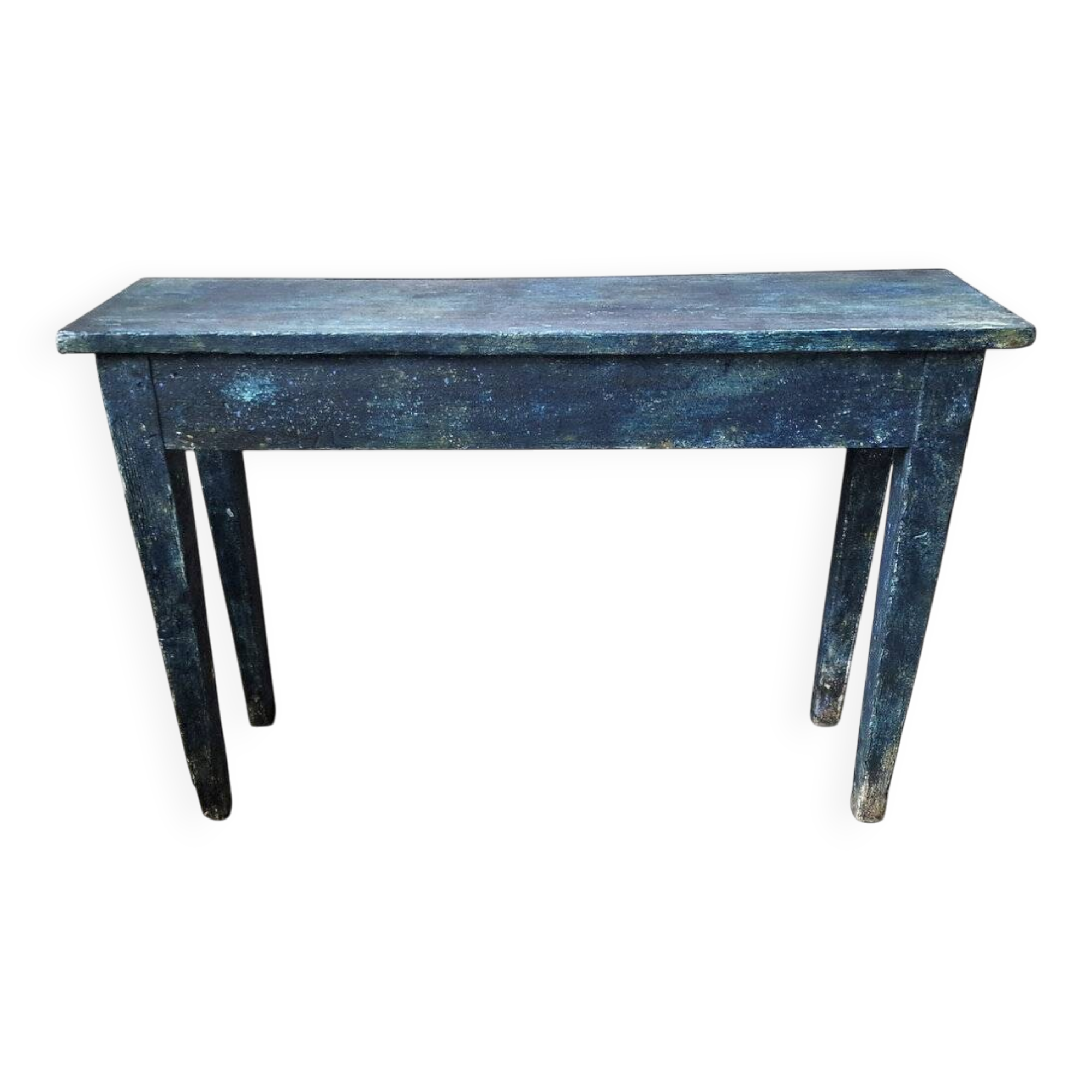 Blue patinated wooden console