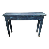 Blue patinated wooden console