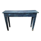 Blue patinated wooden console