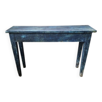 Blue patinated wooden console