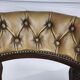 English "Captain" Chesterfield office chair in green leather