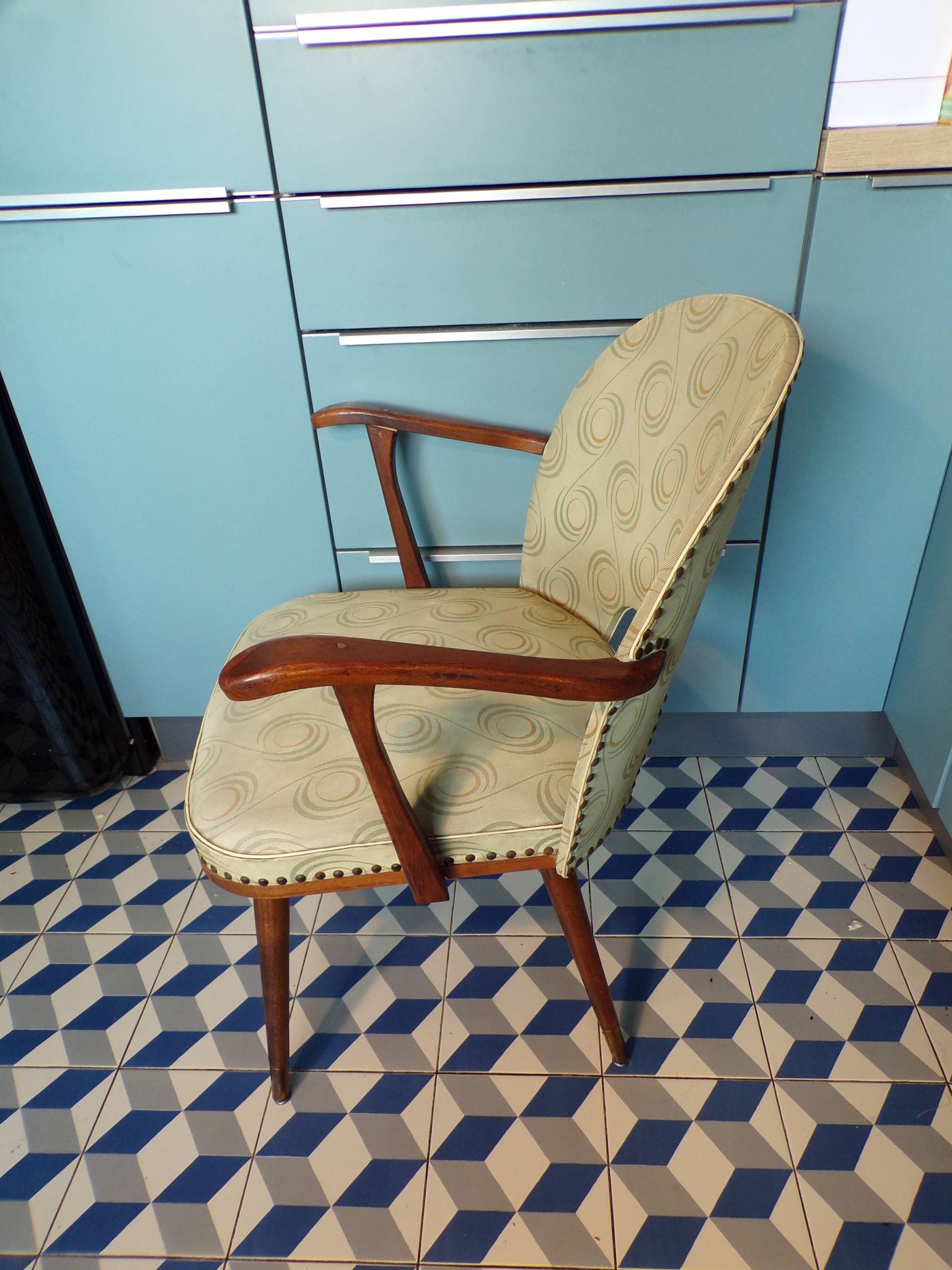 Fauteuil vintage 1960 en vinyle