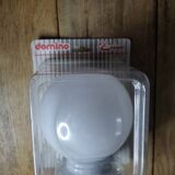 Opaline globe wall light with speckled plastic support dp 1123604