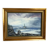 Tableau marine huile sur panneau