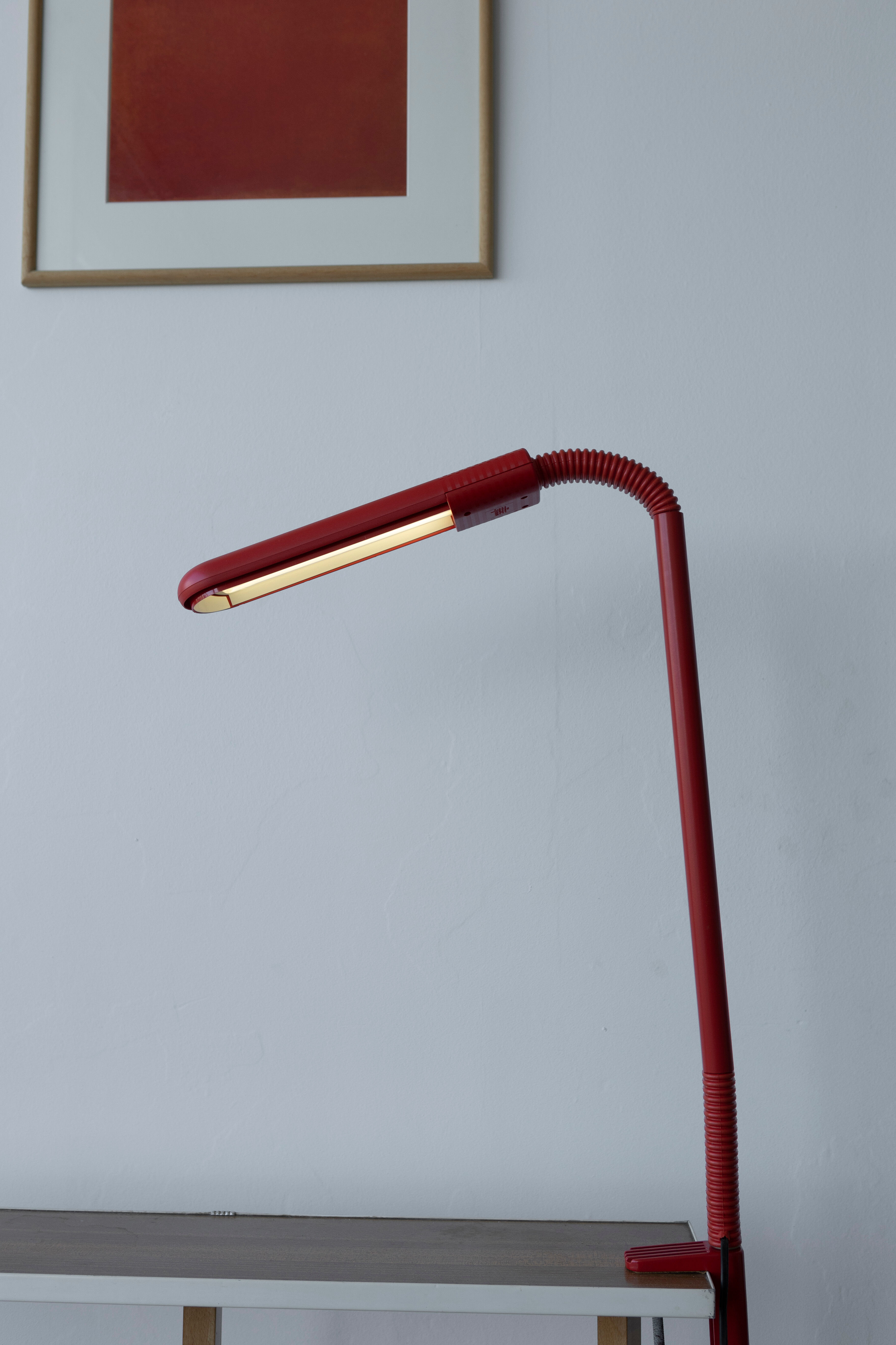 Lamp Scoop de Manade new box origin, red, on vice, 80s