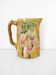 1900 earthenware pitcher with pink flowers