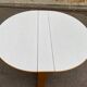 Vintage round folding Scandinavian dining table from the 1970s
