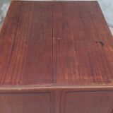 Vintage mahogany double-sided desk with 18 drawers